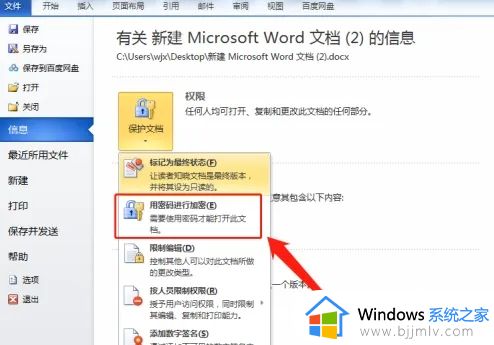 word怎样给文档加密码保护_word如何加密码保护文件