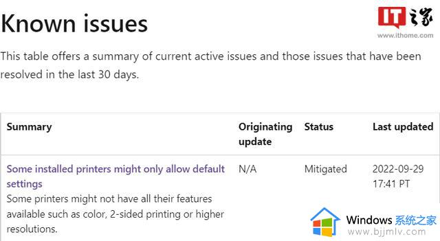 微软确认 Win11 22H2 有打印机兼容问题，将暂停为受影响用户更新