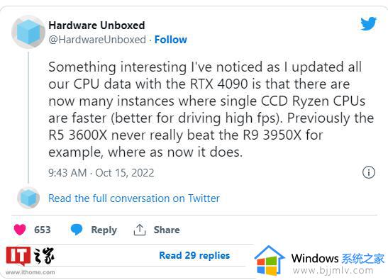 微软 Win11 22H2 导致 AMD Ryzen 7000 CPU PC 设备出现性能问题