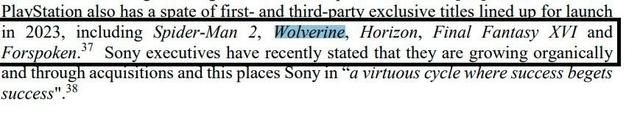 微软称索尼计划2023年发布一系列PS独占大作，包括《漫威金刚狼》