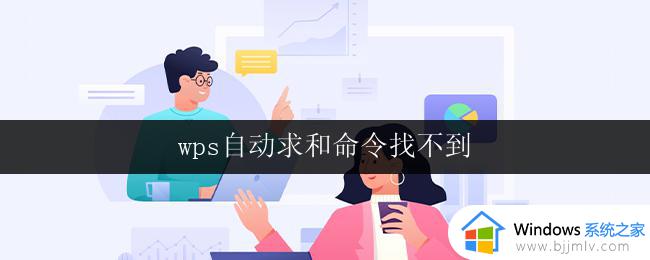 wps自动求和命令找不到 wps求和命令找不到