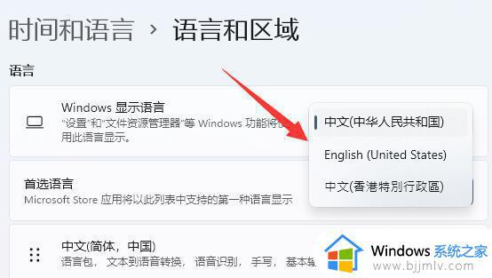 windows11显示语言怎么改成英文_windows11更改系统语言为英文方法