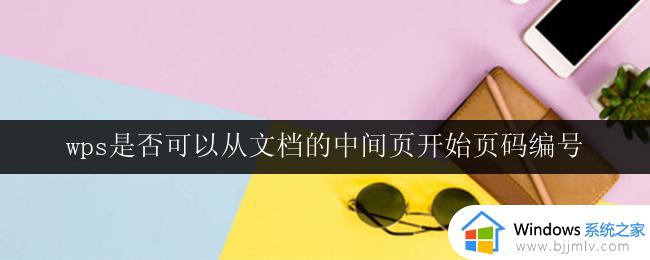 wps是否可以从文档的中间页开始页码编号 wps如何从文档中的指定页开始页码编号